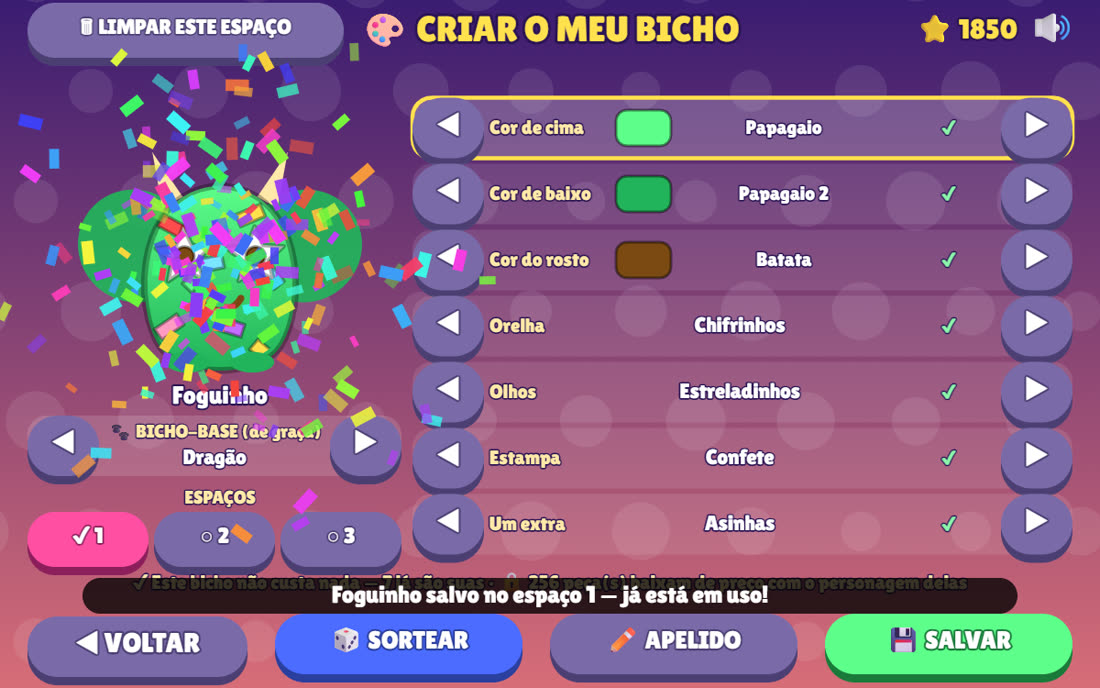 O criador de personagem